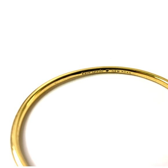 Kate Spade New York Signed - Gold Plated Open Cuff Bracelet - Picture 6 of 7